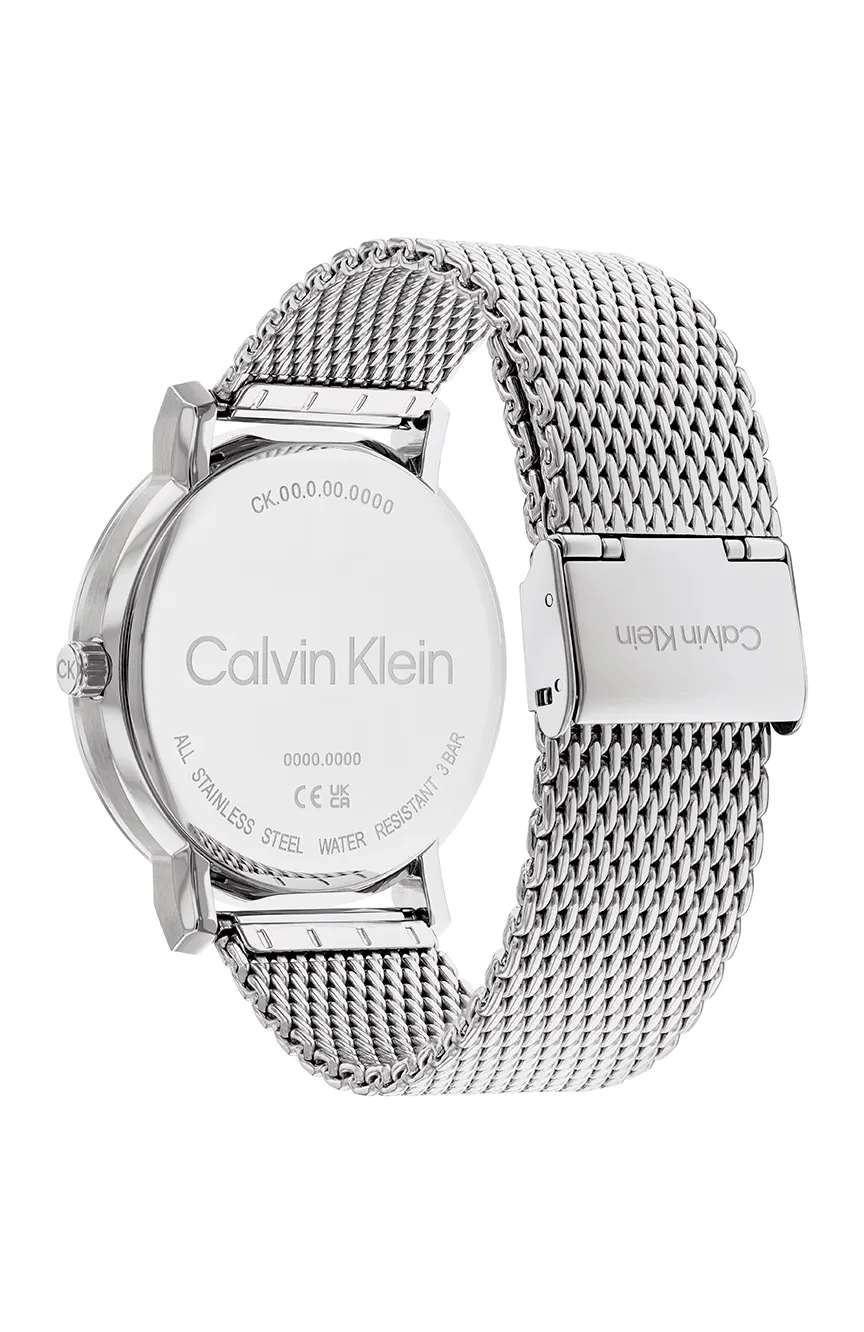 كلفن كلاين ساعة يد رجالية بسوار ستانلس ستيل من كالفن كلاين بتقنية الكوارتز - 25200260