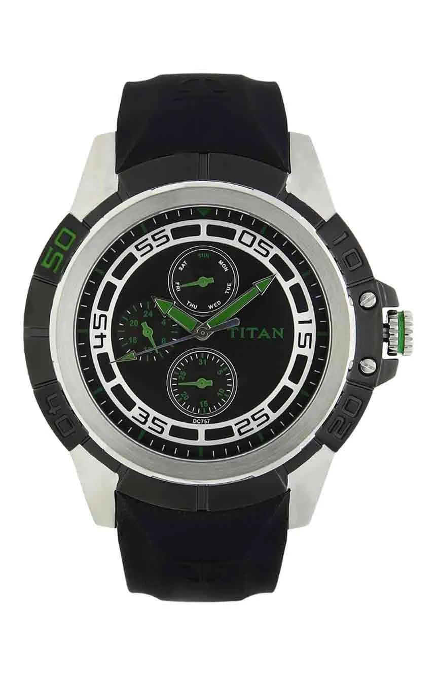 

Titan | men Titan Quartz Analog Black Dial Plastic Strap Watch for Men