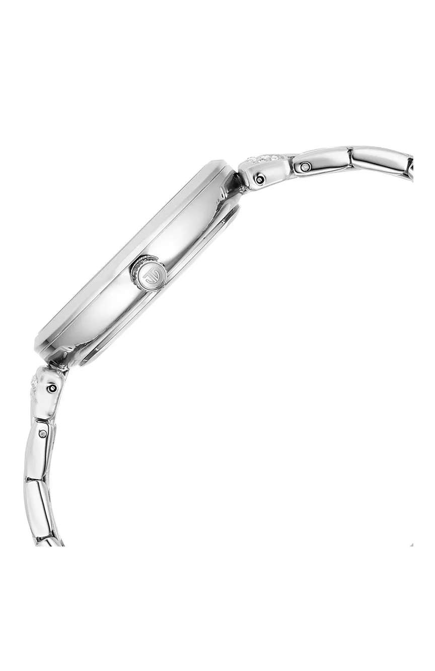 Titan Purple Style Up Quartz Analog Mother Of Pearl Dial Stainless Steel Strap Watch for Women