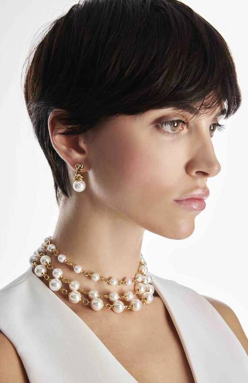 Mon Reve Gold and Pearl Earrings