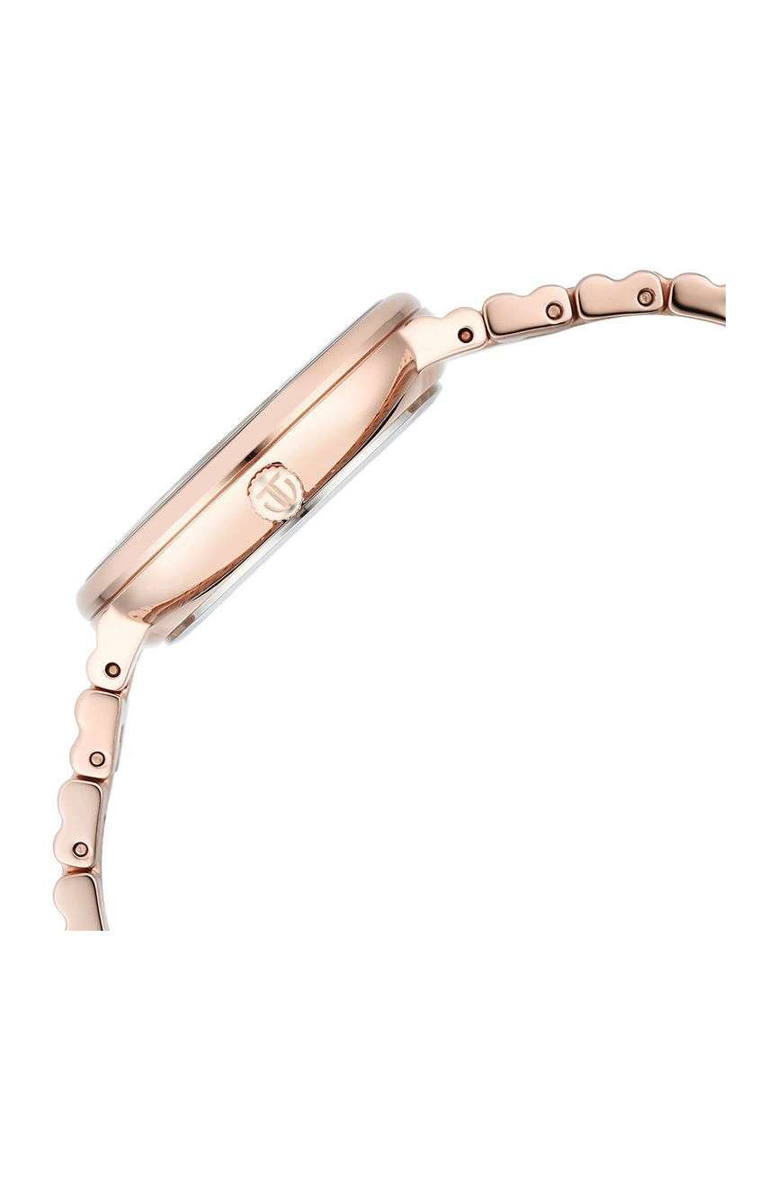 Titan Aura Quartz Analog Rose Gold Dial Stainless Steel Strap Watch for Women