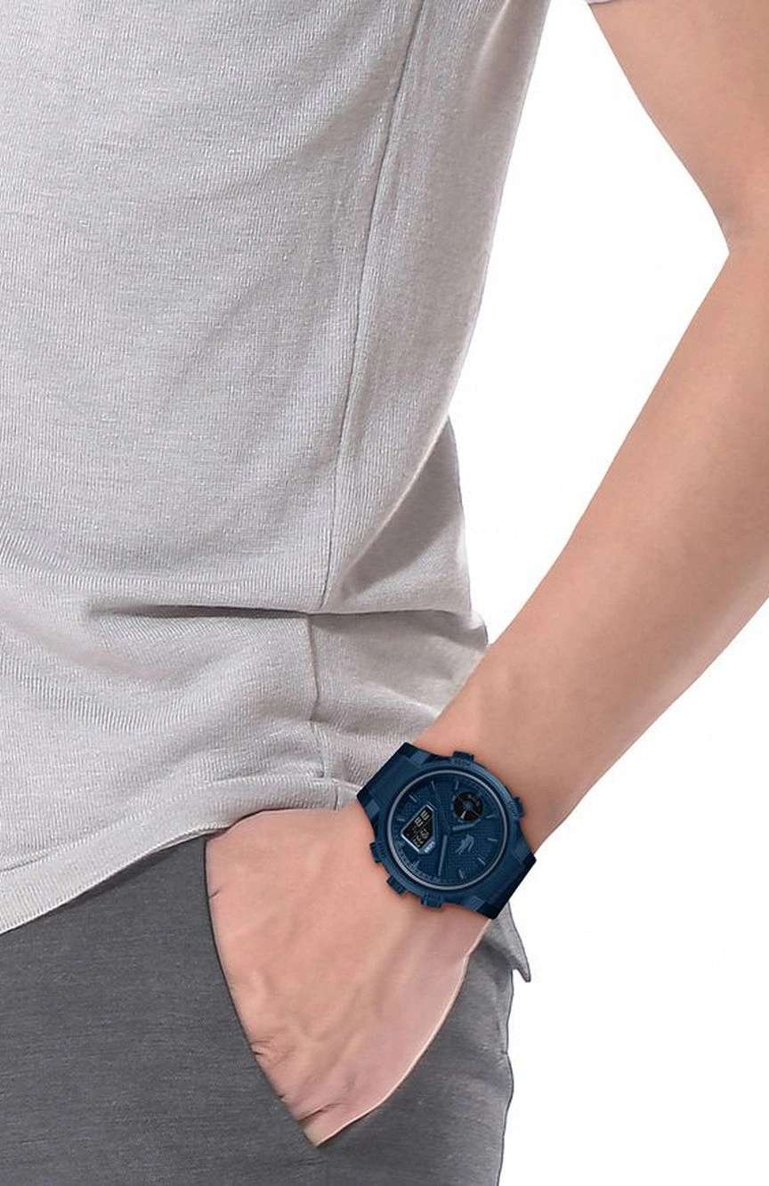 لاكوست ساعة لاكوست LC33 بميناء مستدير مقاس 45 مم وسوار سيليكون للرجال