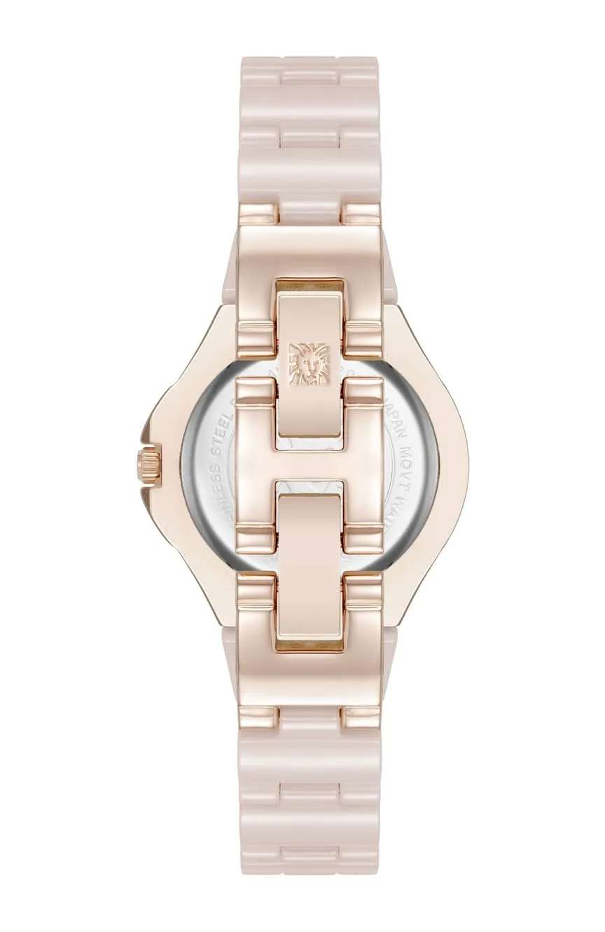 آن كلاين ساعة انالوج بسوار سيراميكي للنساء