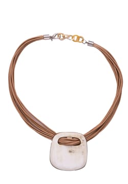 Soyang Paris White horn pendant necklace