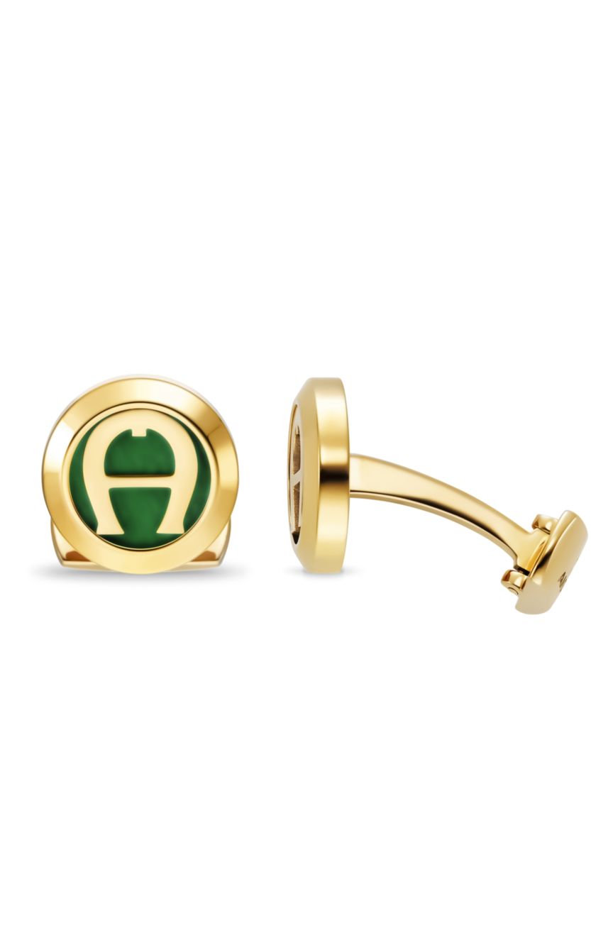 Aigner GP Green Jade Cufflinks RivoliShop