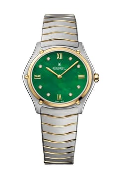 Ebel ساعة يد نسائية رياضية كلاسيكية بتقنية الكوارتز من الذهب الأصفر عيار 18 قيراط