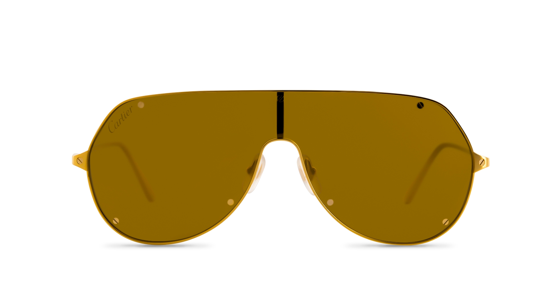 Cartier Men Mask Gold Sunglass RivoliShop