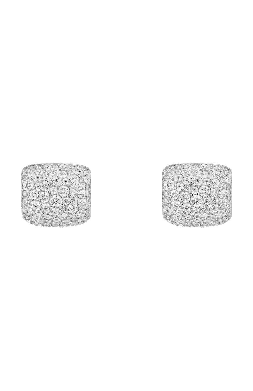 Numbering Pave Hoop Earrings