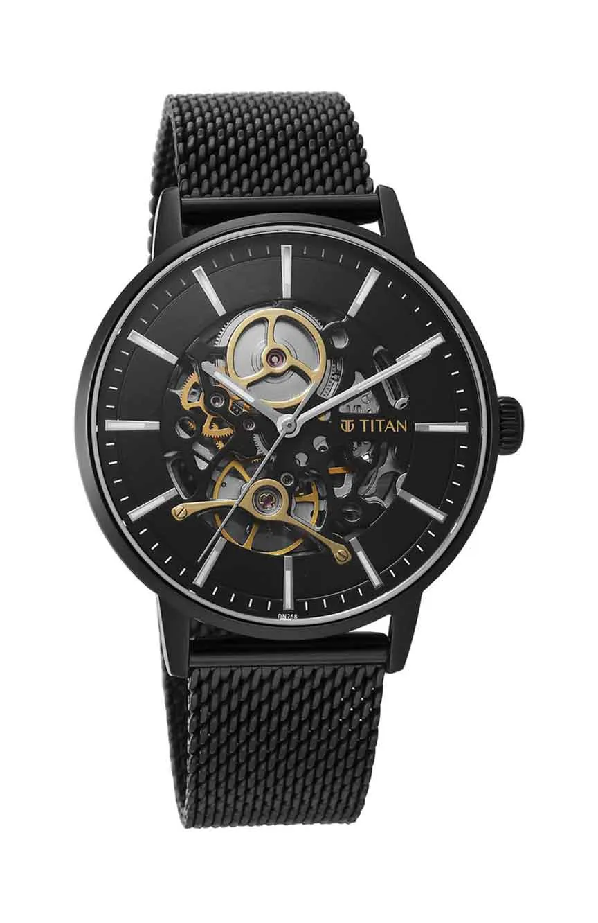 

Titan | Titan Mechanical Slimline Black Dial Watch for Men