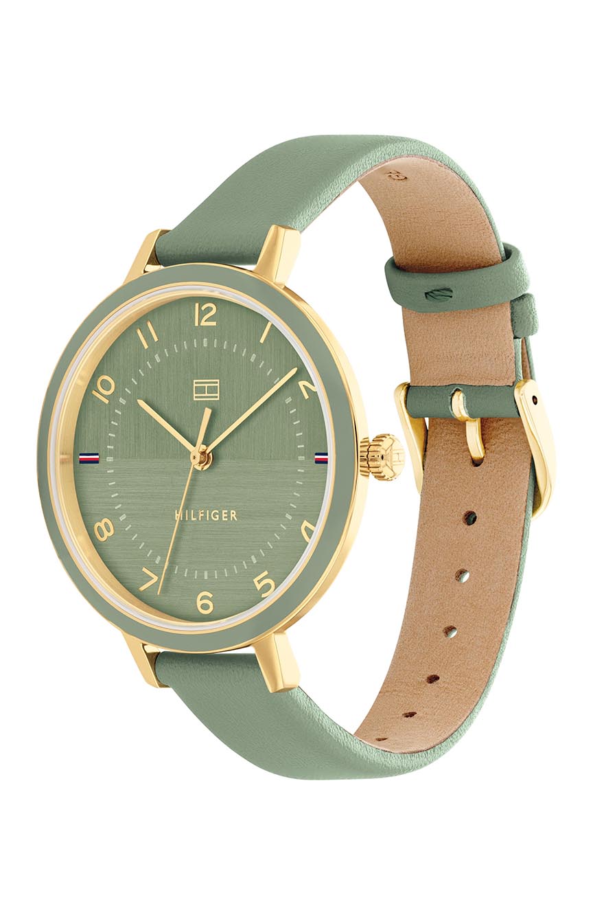 Tommy Hilfiger TOMMY HILFIGER WOMENS QUARTZ LEATHER WATCH 