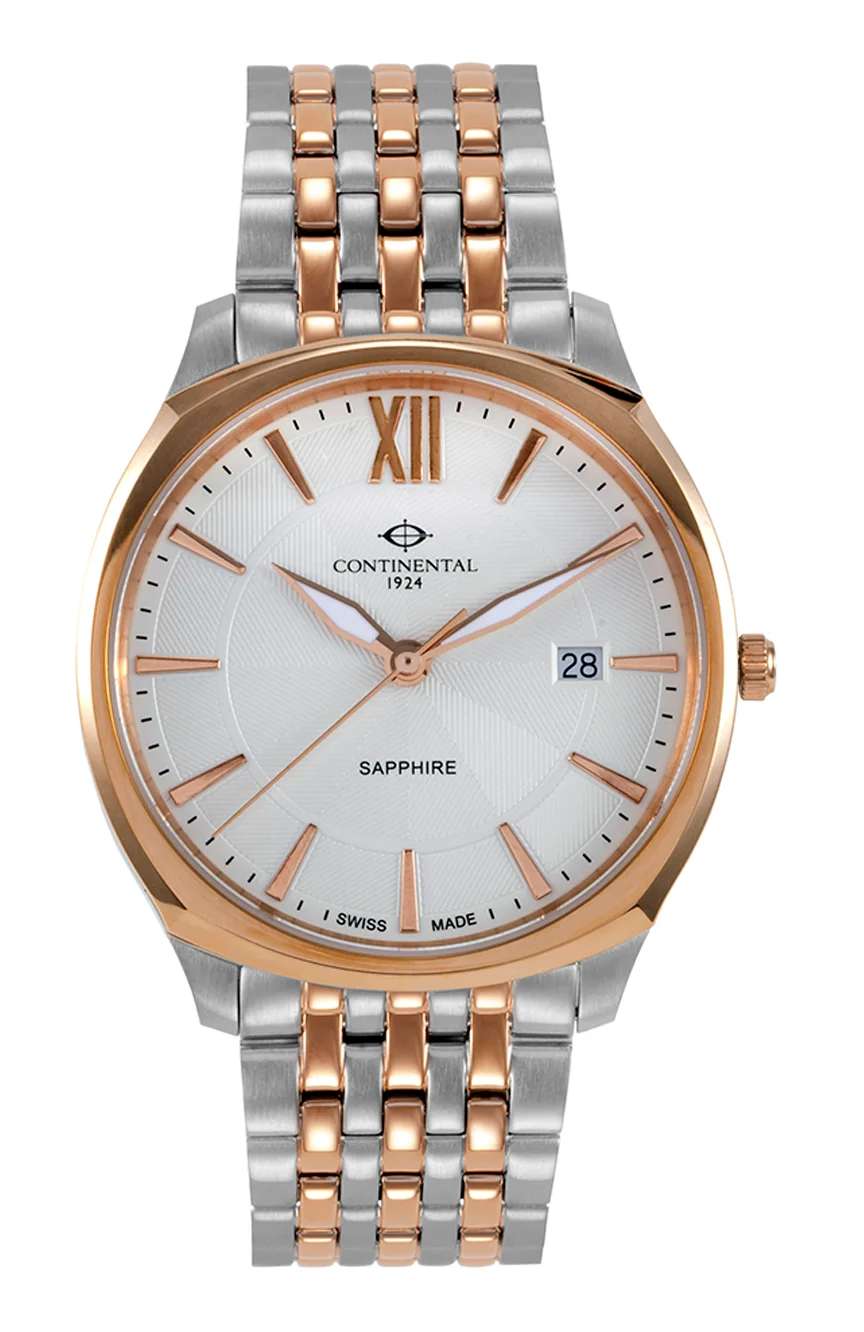 Continental Gents Silver Rose Gold Stainless Steel watch