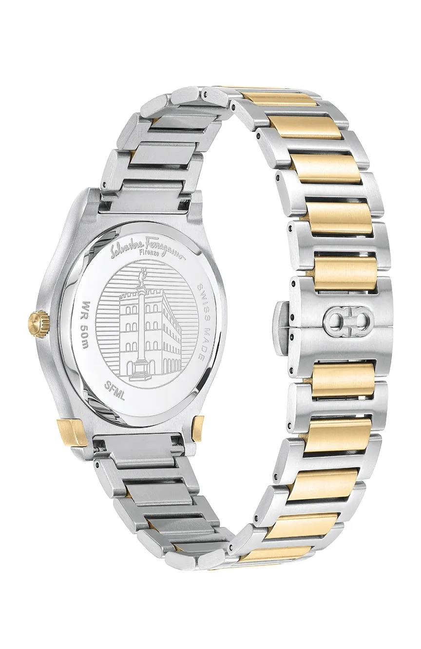 Ferragamo GANCINI GENT 41MM QTZ C/BICO SS/IPCHAMP D/GREEN B