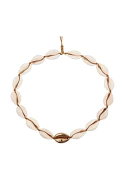 TOHUM Natural Large Puka Shell Necklace