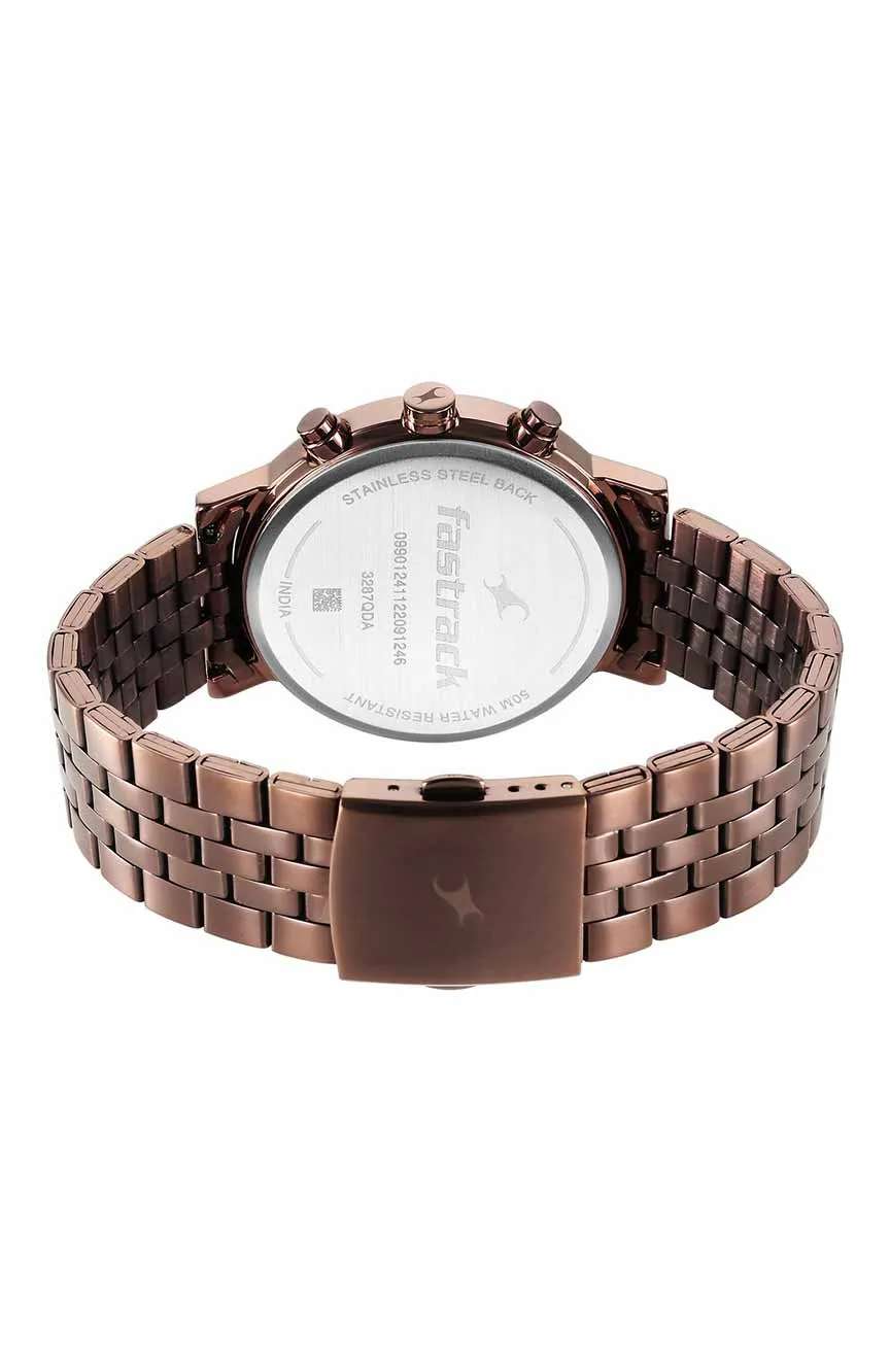 Titan Fastrack Tick Tock Brown Dial Watch for Guys