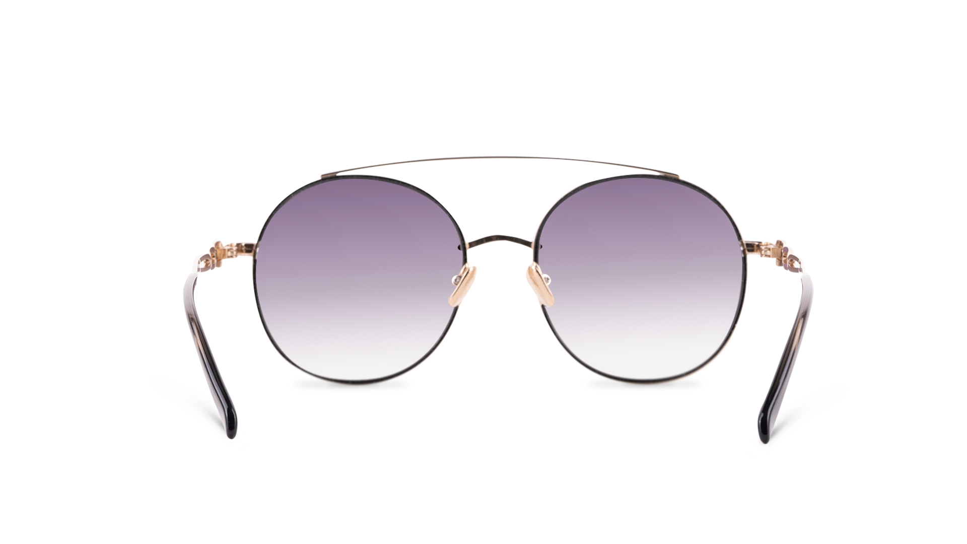Eque.M Women Round Gold and Brown Sunglass | RivoliShop.com