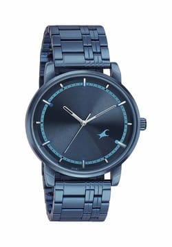 Titan Fastrack Style Up Blue Dial Stainless Steel Strap Watch for Guys
