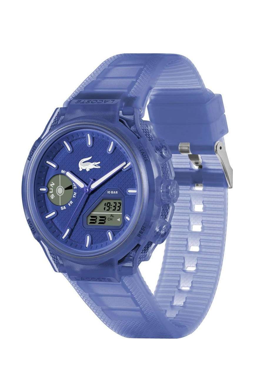 Lacoste Men Lc33 Round Silicone 44.6 mm
