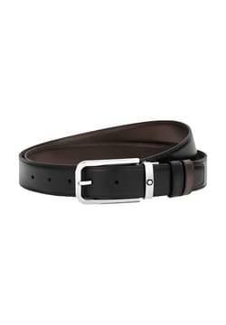 Montblanc 35 mm Reversible Belt in Meisterstuck Leather with Rectangular Buckle