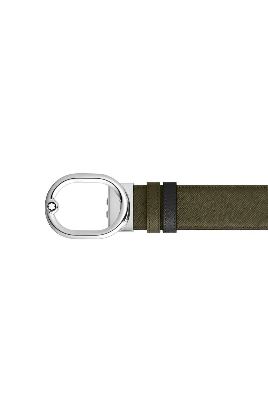 Montblanc LOvale 35 mm Reversible Belt in Sartorial Leather