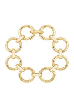 Bangle-Up Lacquer clasp bracelet with lines in gilded metal