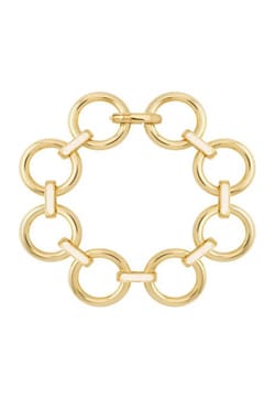 Bangle-Up سوار بمشبك مطلي بالورنيش مع خطوط من المعدن المذهب