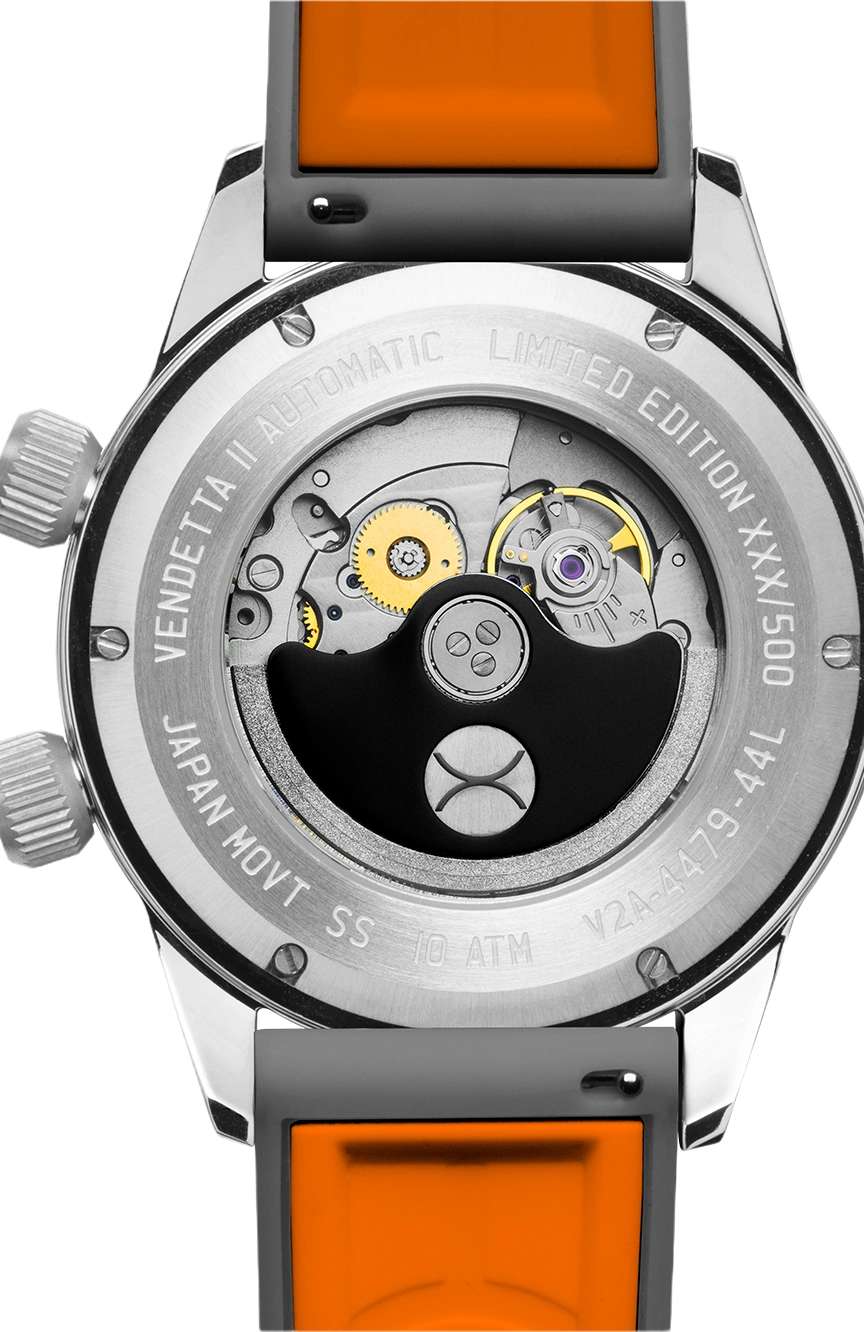 Xeric Vendetta II Automatic Wandering Hour Gray Orange