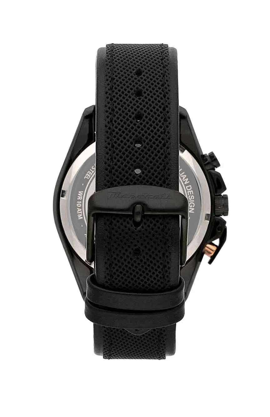 مازيراتي ساعة كوارتز بسوار جلد للرجال