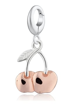 Lily Charmed Silver Cherry Charm