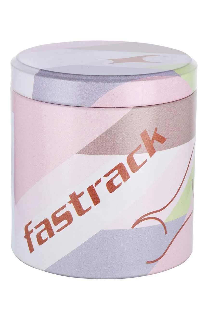 Titan Fastrack Style Up Black Dial Metal Strap Watch for Girls