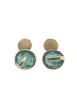 Fili Plaza Sol y luna bronze earrings