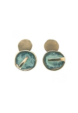 Fili Plaza Sol y luna bronze earrings