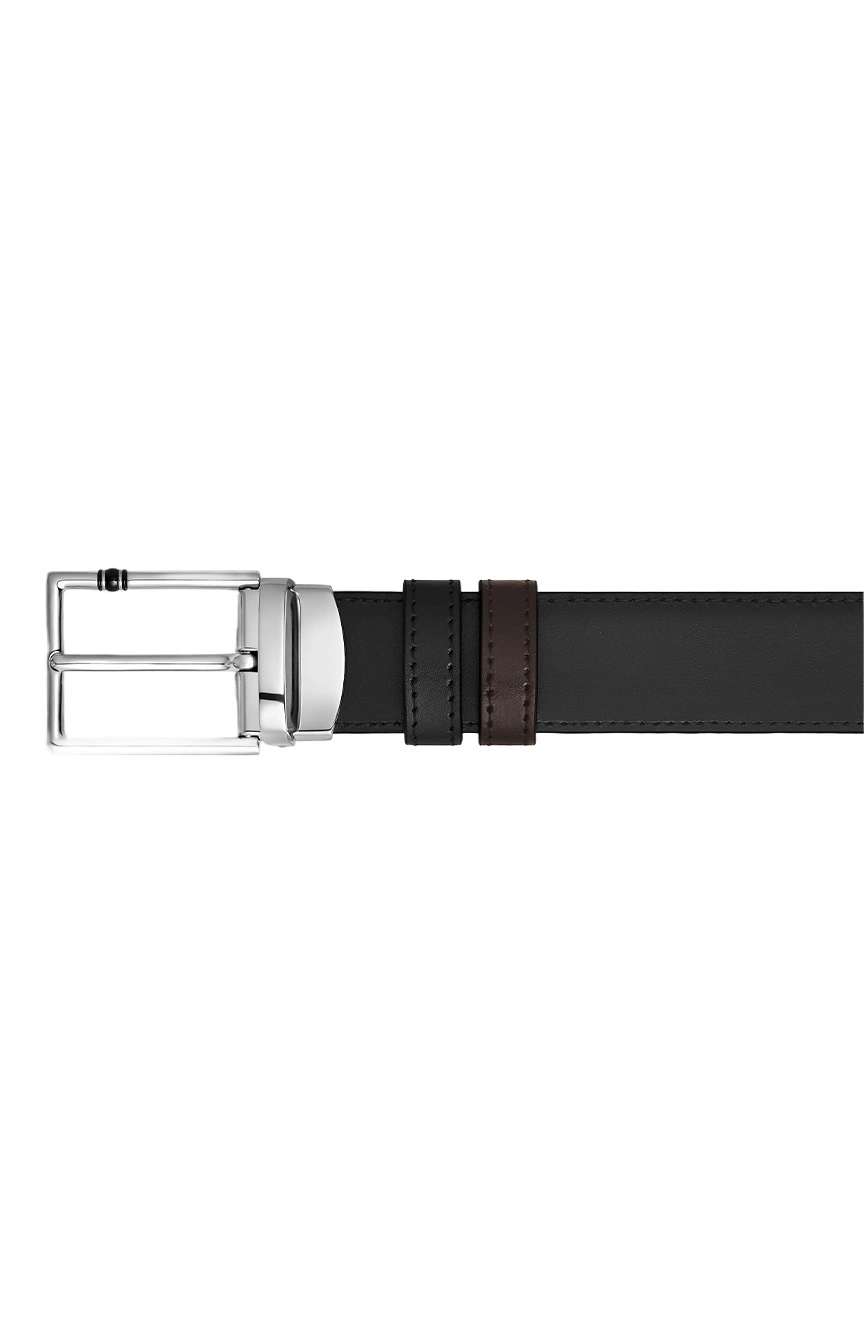 Montblanc 30 mm Reversible Belt in Leather with Rectangular Meisterstuck Buckle