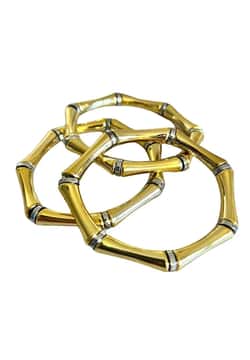 Colette Market Bamboo two tone hematite and resin bracelet