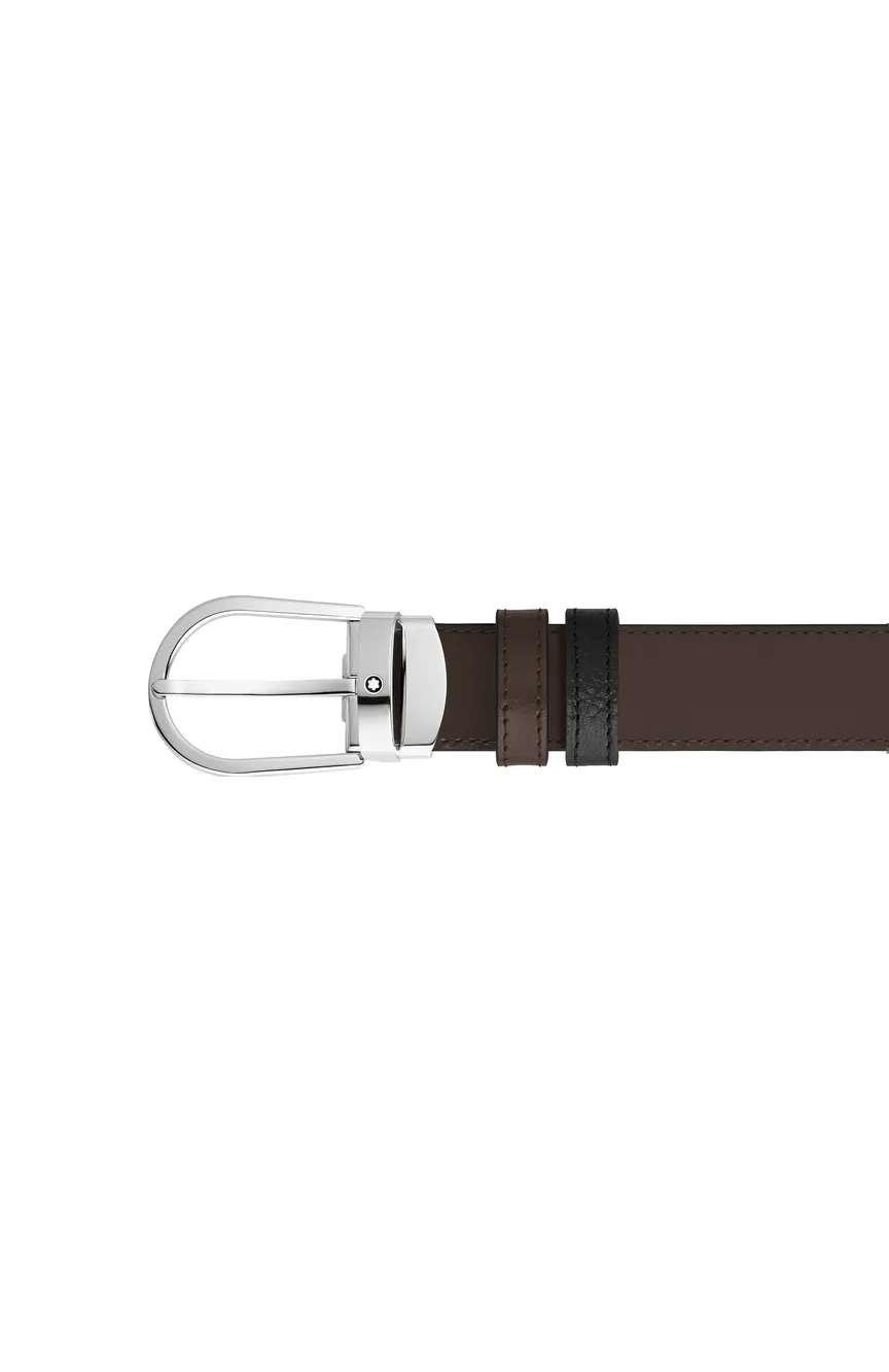 Montblanc Horseshoe 30 mm Reversible Belt in Grain Leather