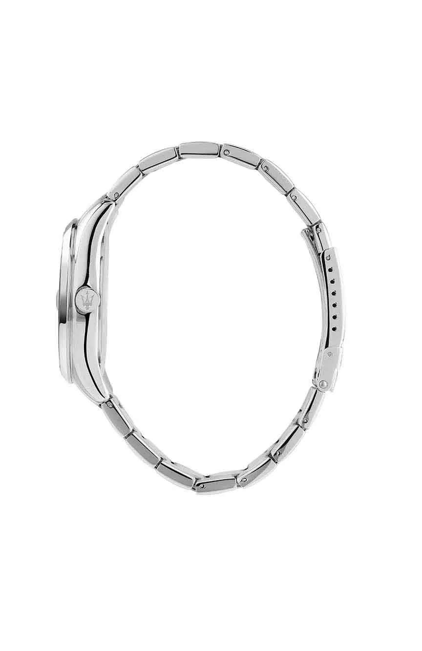 مازيراتي ساعة كوارتز بسوار معدني للرجال