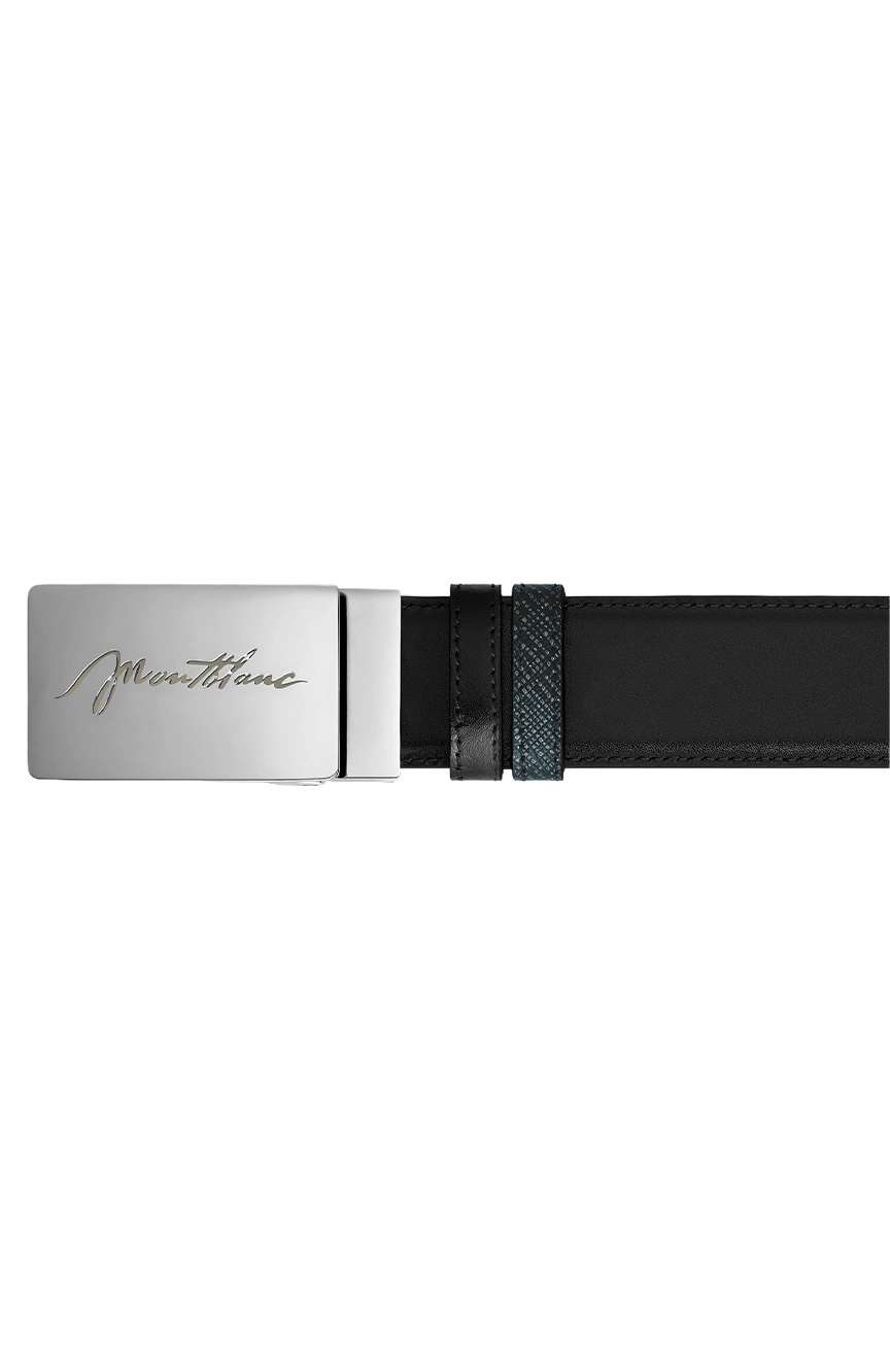 Montblanc 35 mm Reversible Belt in Sartorial Leather with Plate Buckle