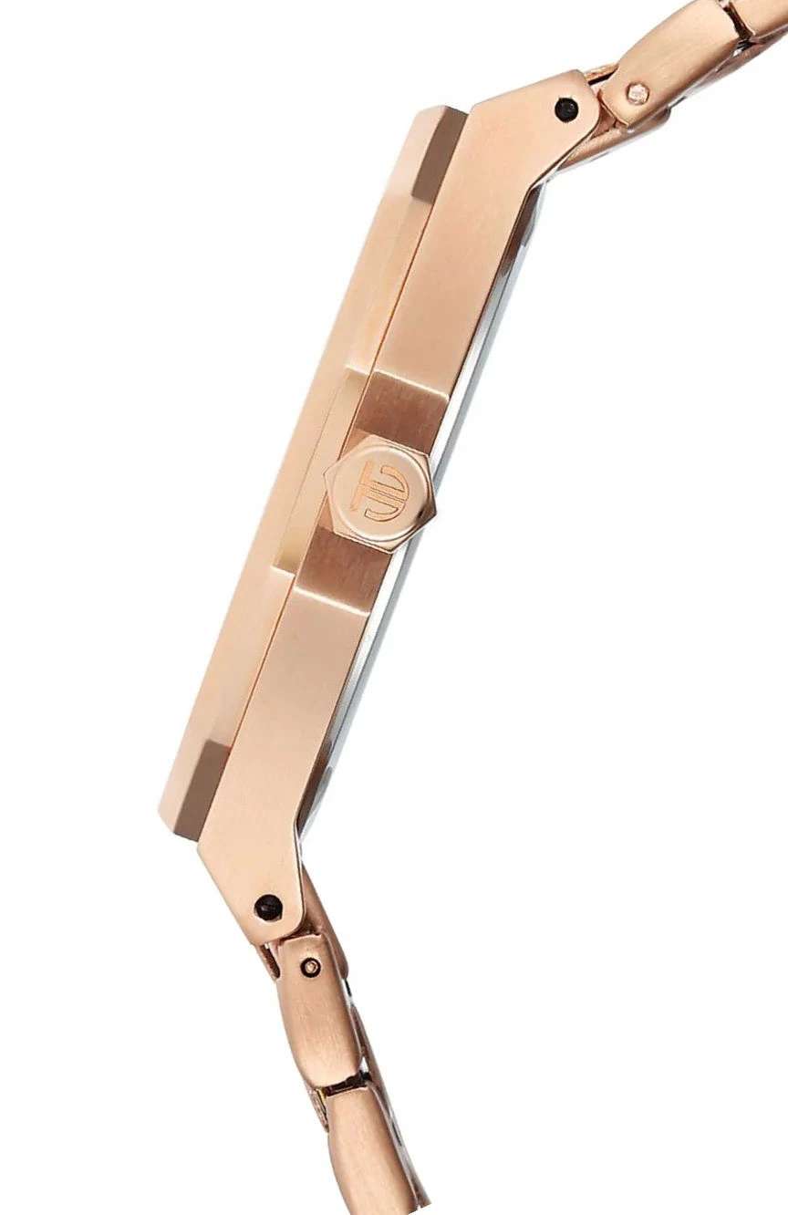 Titan Regalia Dodecagon Quartz Analog with Date Brown Dial Rose Gold Stainless Steel Strap Watch For Men