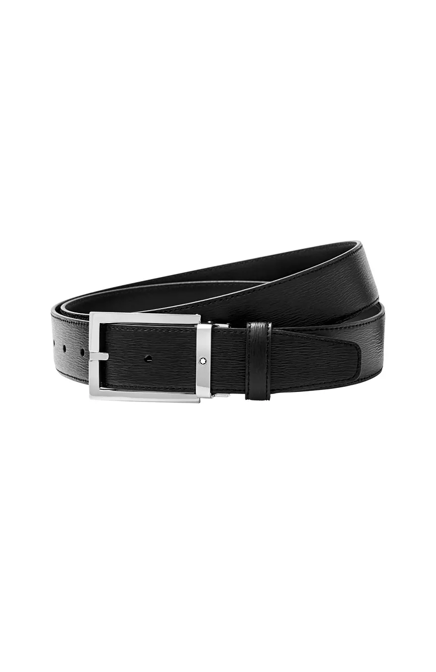 

Montblanc | Rectangular Shiny Stainless Steel Pin Buckle Belt