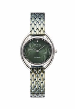 Obaku ساعة كوارتز بسوار ستانلس إستيل للنساء