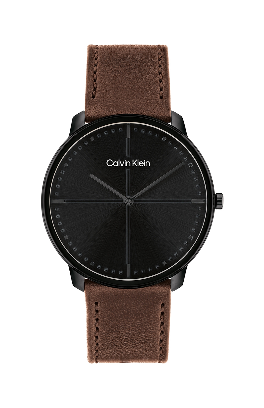 Calvin klein deals leather watches