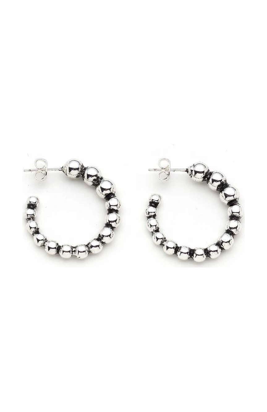مون ريف Silver Plated Hoop Earrings