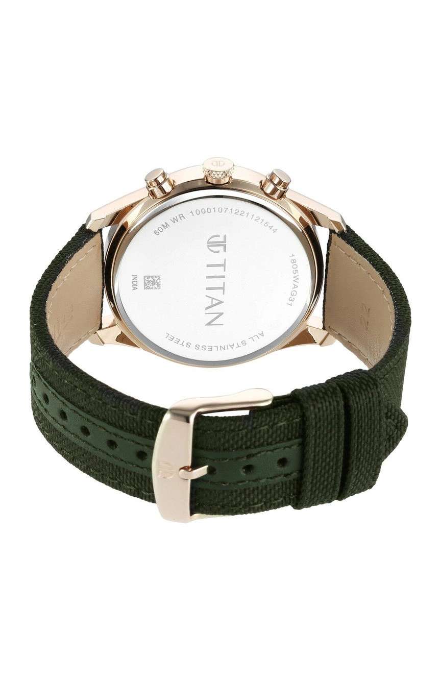 Titan Neo Splash Green Dial Quartz Analog with Date Fabric Strap watch for Men