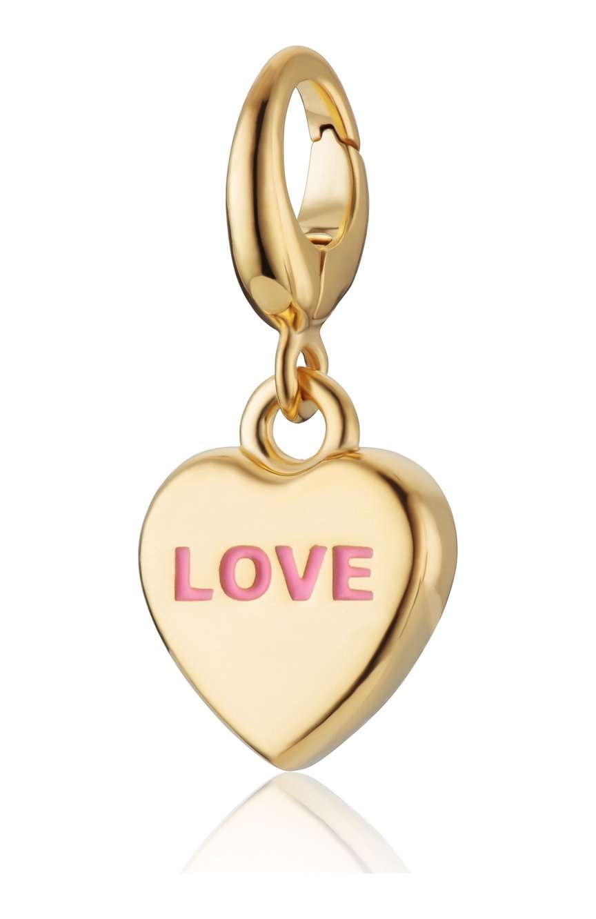 ليلي تشارمد Gold Plated Love Heart Sweet Charm