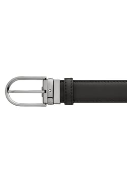 Montblanc Horseshoe Buckle Black 35 MM Leather Belt
