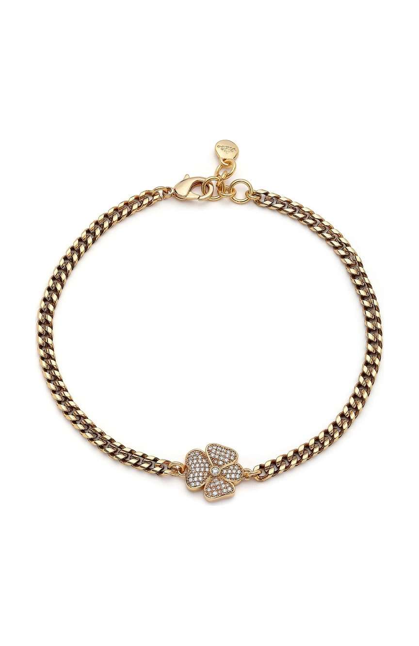 مون ريف Gold Plated Brass and Zircon Necklace