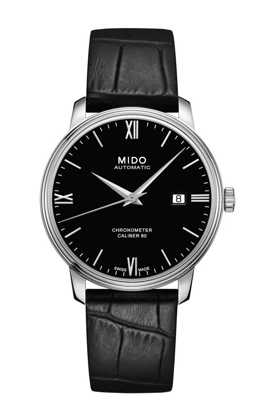 

Mido | BARONC.III/GR/COSC/STEEL/LEA.BLACK/BLACK