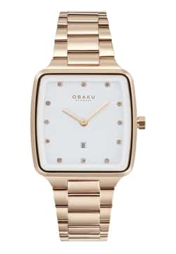 Obaku ساعة يد نسائية بسوار ستانلس ستيل بتقنية الكوارتز