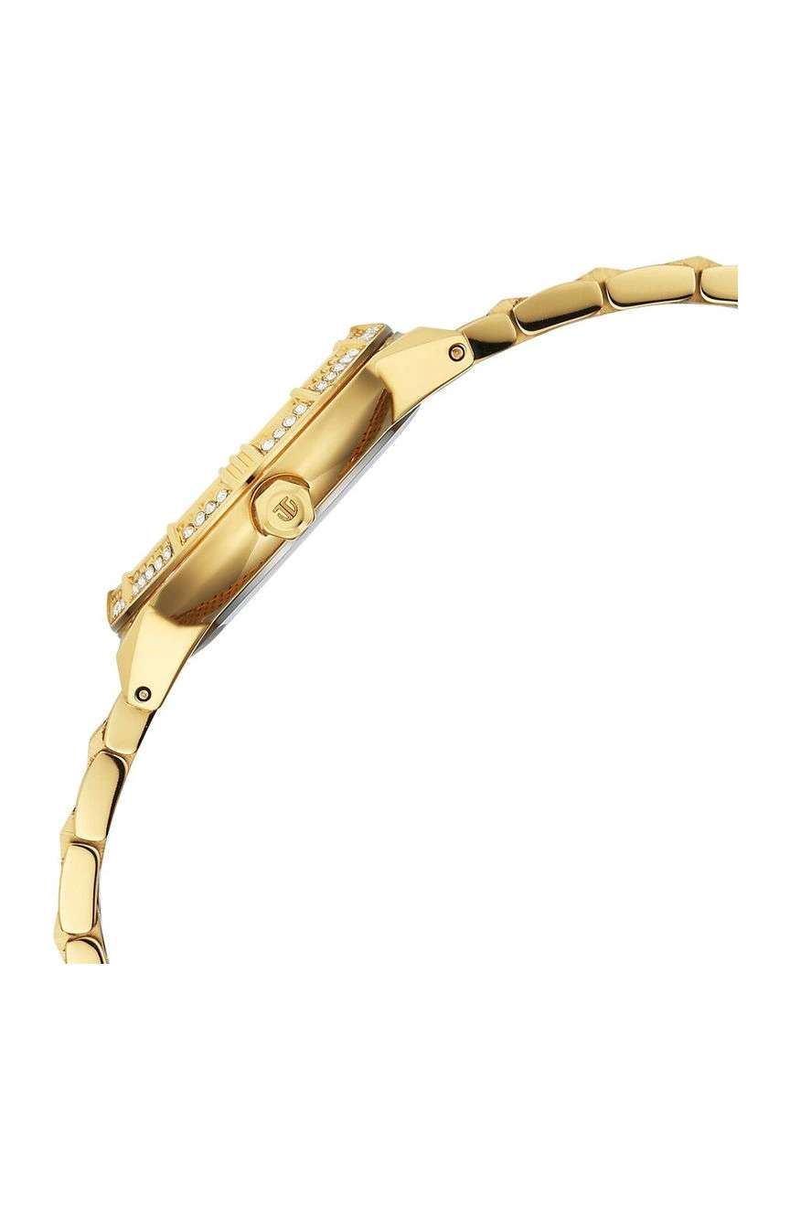 Titan Glamour Quartz Analog Brown Dial Golden Stainless Steel Strap Watch For Women