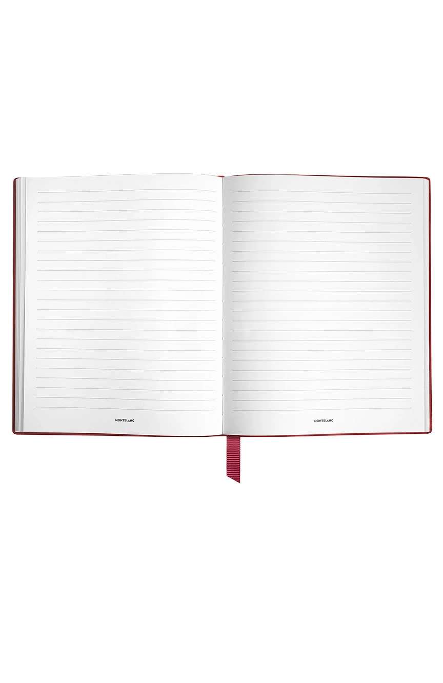 Montblanc Notebook Small Brick Red Leather Red Lined Pages