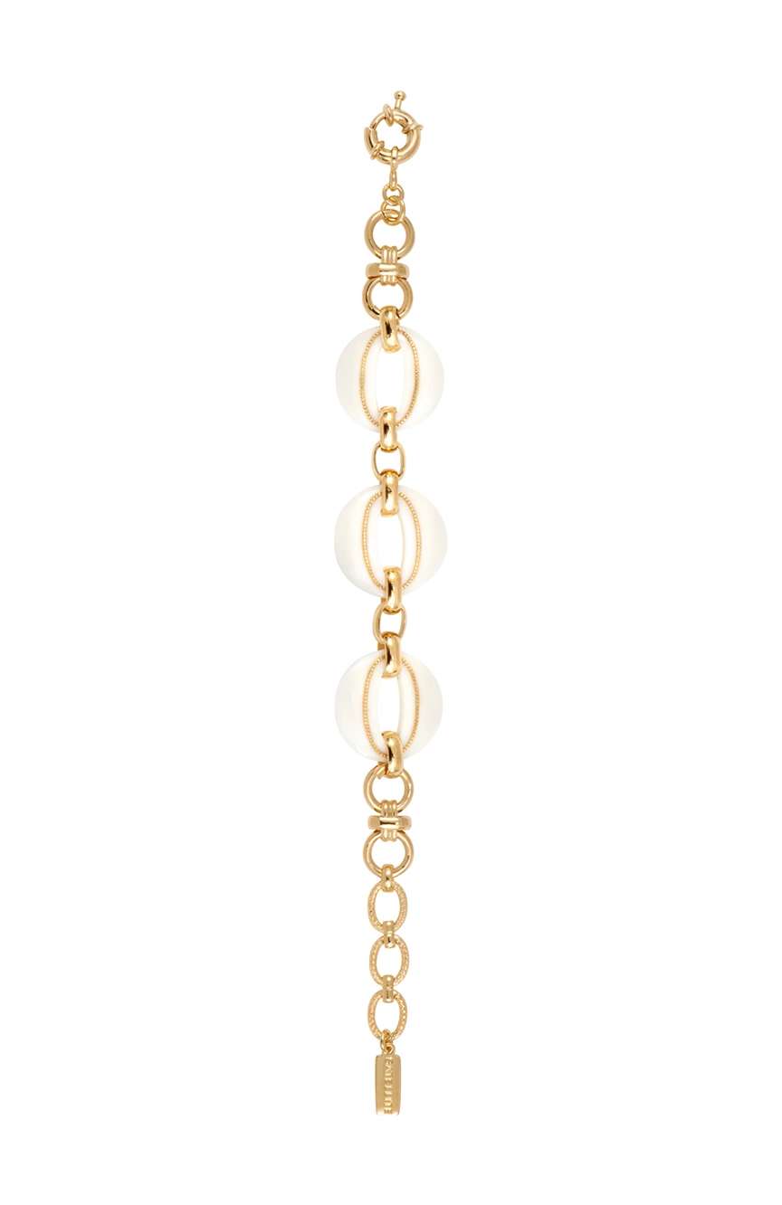 Satellite Masseria Gold-Plated Chain Bracelet - White